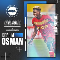 "Brighton officially announce transfer of winger Osman